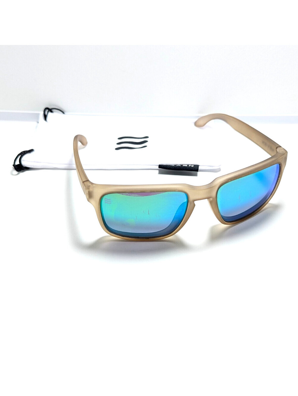 NEVEN Mattex Stormy Blue Mirrored Brown Rectangle Men's Fashion Sunglasses